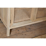Kanz Mango Wood & Cane 2 Door Wardrobe - Natural