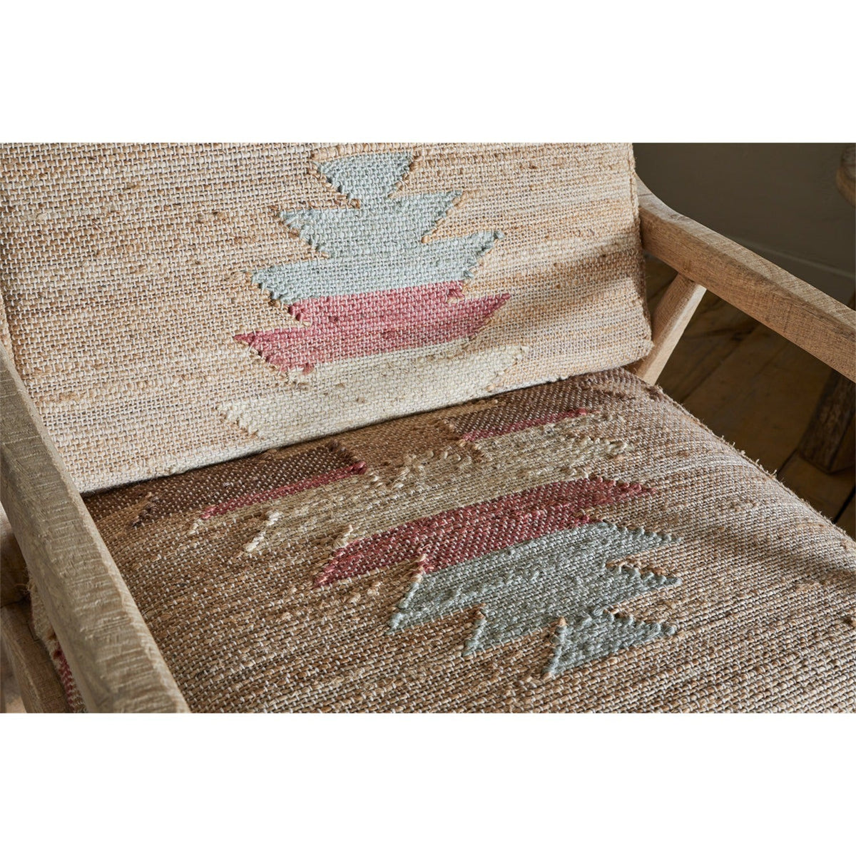 Kavya Kilim Occasional Armchair - Natural