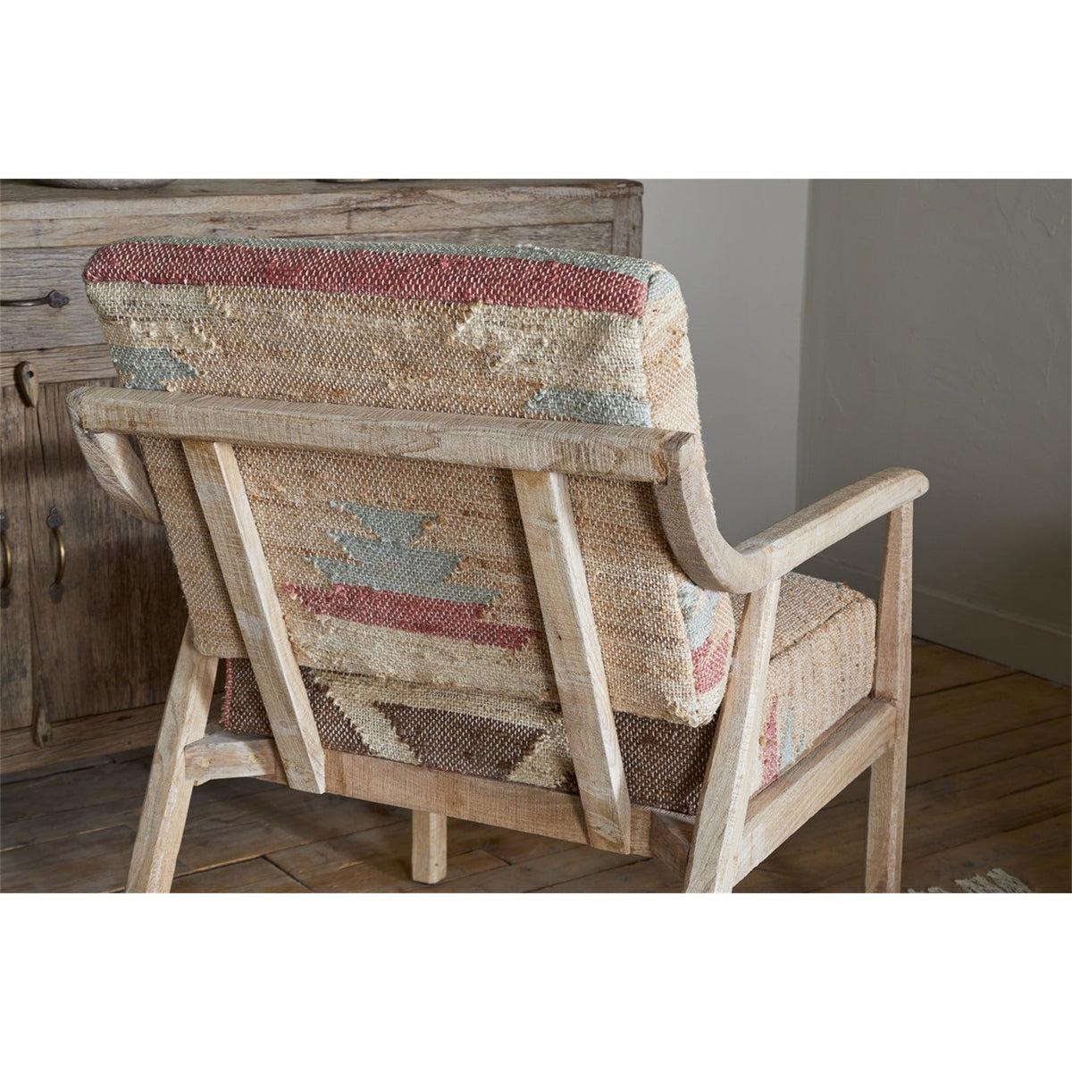 Kavya Kilim Occasional Armchair - Natural