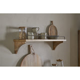 Meera Small Mango Wood & Iron Wall Shelf - Natural
