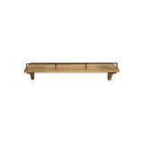 Meera Small Mango Wood & Iron Wall Shelf - Natural