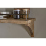 Meera Large Mango Wood Gallery Wall Shelf - Natural