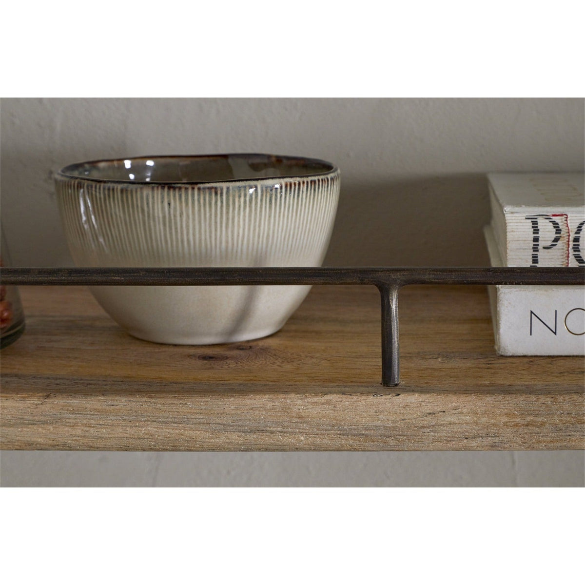 Meera Large Mango Wood Gallery Wall Shelf - Natural