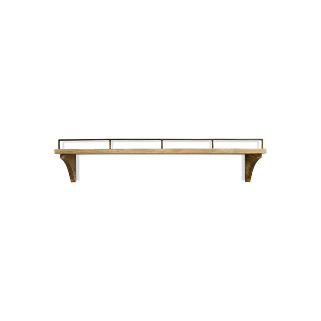 Meera Large Mango Wood Gallery Wall Shelf - Natural