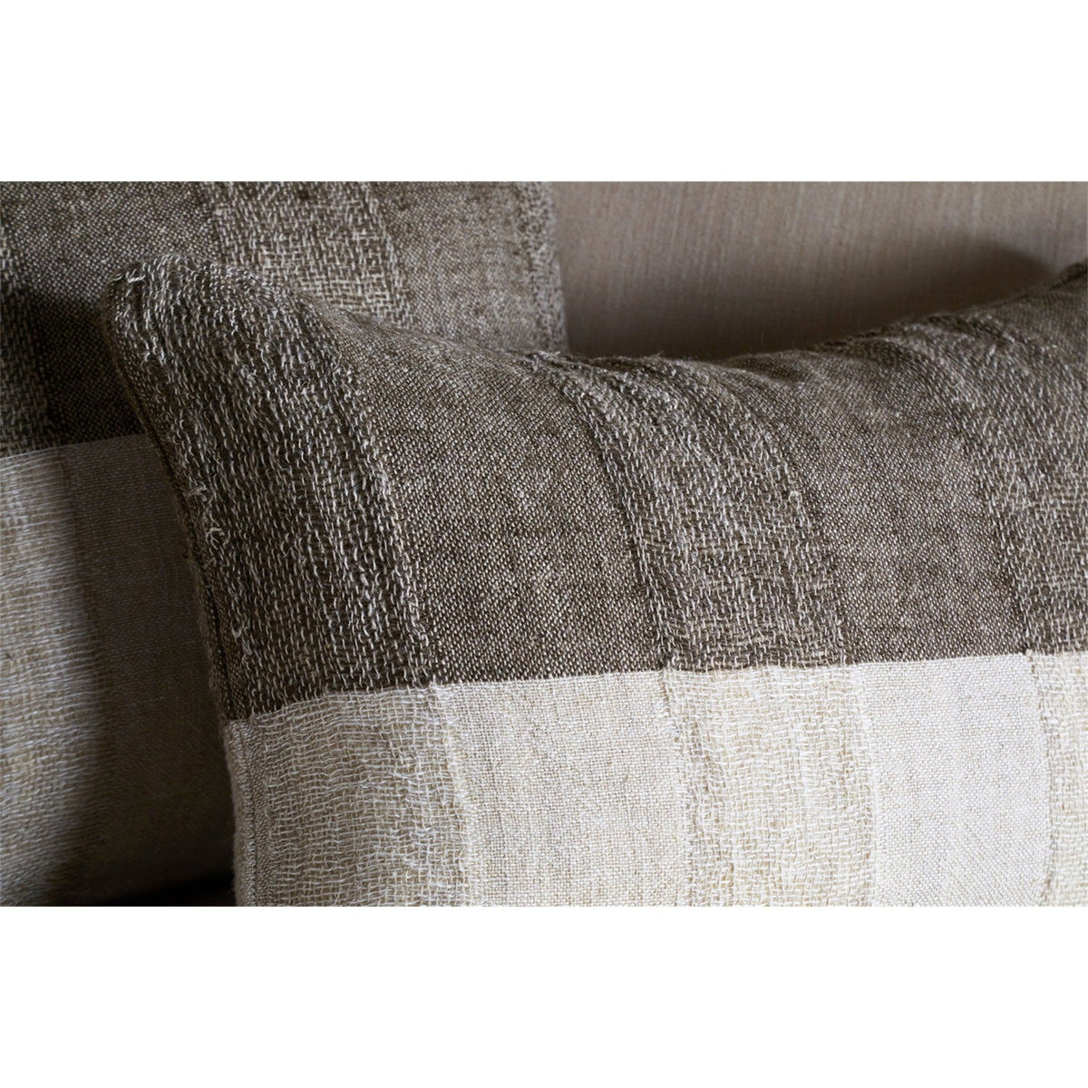 Munir 60 x 40cm Linen Cushion Cover - Charcoal