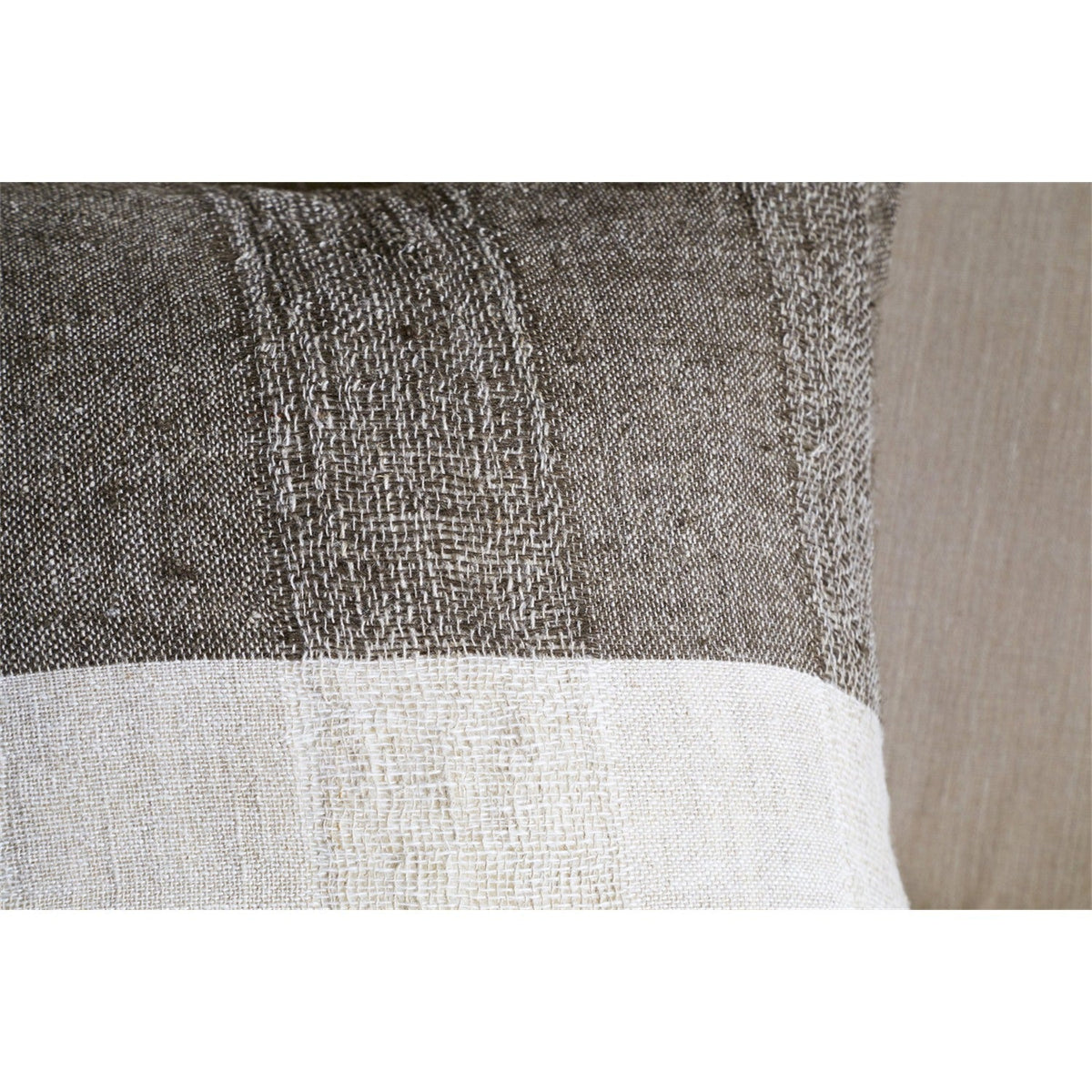 Munir 60 x 40cm Linen Cushion Cover - Charcoal