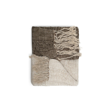 Munir 140 x 200cm Linen Throw - Charcoal