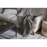 Munir 140 x 200cm Linen Throw - Charcoal
