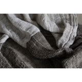 Munir 140 x 200cm Linen Throw - Charcoal