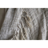 Munir 140 x 200cm Linen Throw - Charcoal