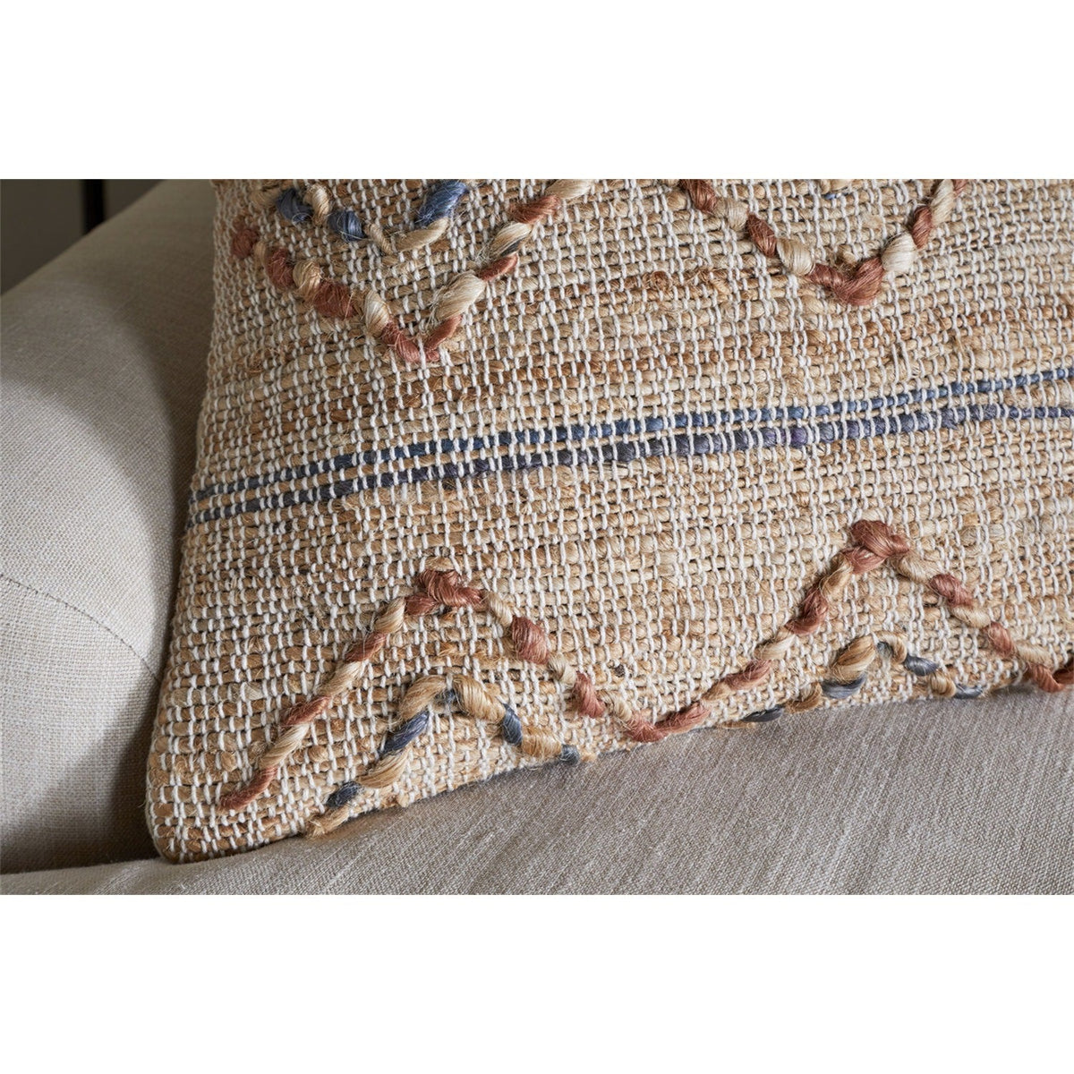 Nila Esha 50 x 50cm Cushion Cover - Rust & Indigo