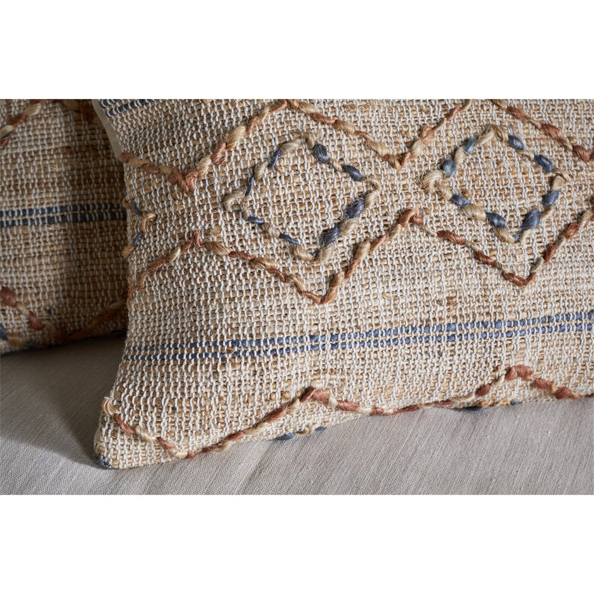 Nila Esha 50 x 50cm Cushion Cover - Rust & Indigo