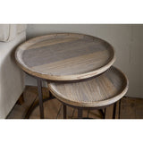Nisha Reclaimed Wood Nest of 2 Side Tables - Natural