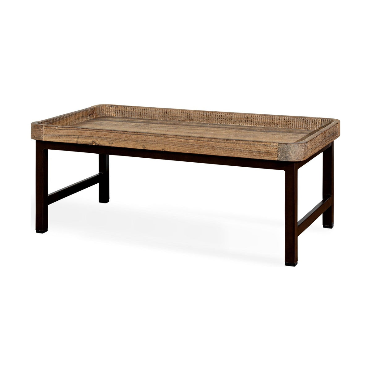 Nisha Reclaimed Wood & Iron Coffee Table - Natural