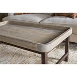 Nisha Reclaimed Wood & Iron Coffee Table - Natural