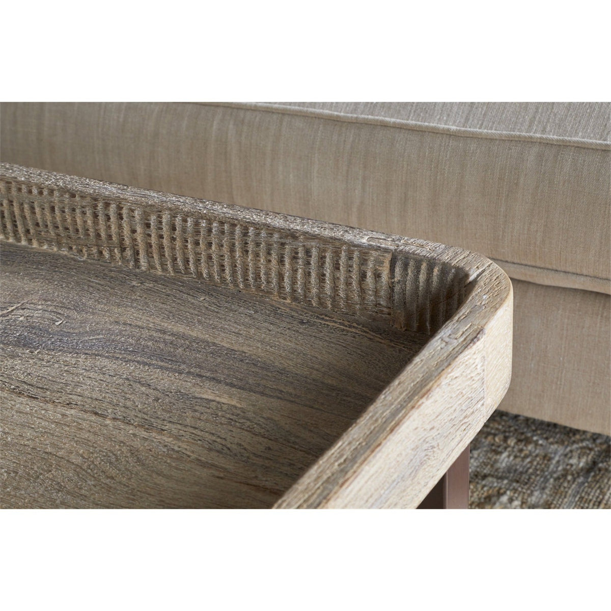 Nisha Reclaimed Wood & Iron Coffee Table - Natural
