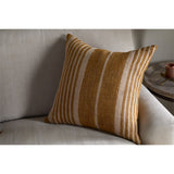 Eesha 60 x 40cm Striped Jute Cushion Cover - Ochre