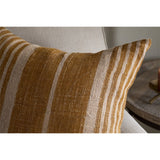 Eesha 60 x 40cm Striped Jute Cushion Cover - Ochre