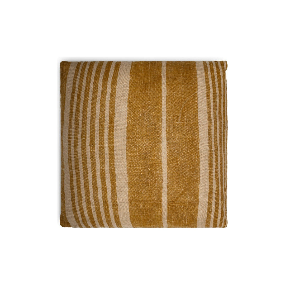 Eesha 50 x 50cm Striped Jute Cushion Cover - Ochre