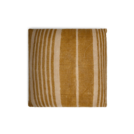 Eesha 50 x 50cm Striped Jute Cushion Cover - Ochre
