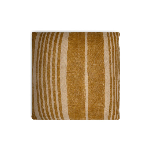 Eesha 50 x 50cm Striped Jute Cushion Cover - Ochre
