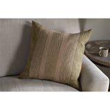 Eesha 60 x 40cm Striped Jute Cushion Cover - Sage Green