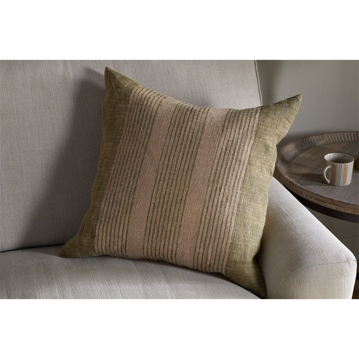 Eesha 50 x 50cm Jute Cushion Cover - Sage Green