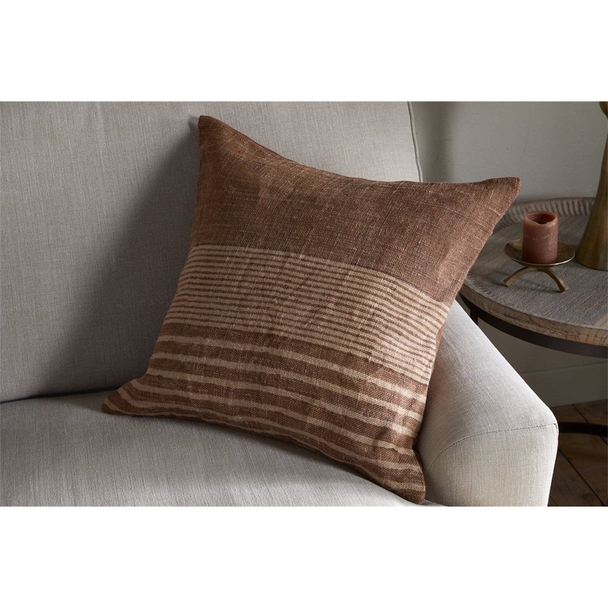 Eesha 50 x 50cm Jute Cushion Cover - Rust