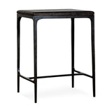 Sita Reclaimed Wood & Iron Side Table - Chocolate Brown