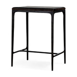 Sita Reclaimed Wood & Iron Side Table - Chocolate Brown