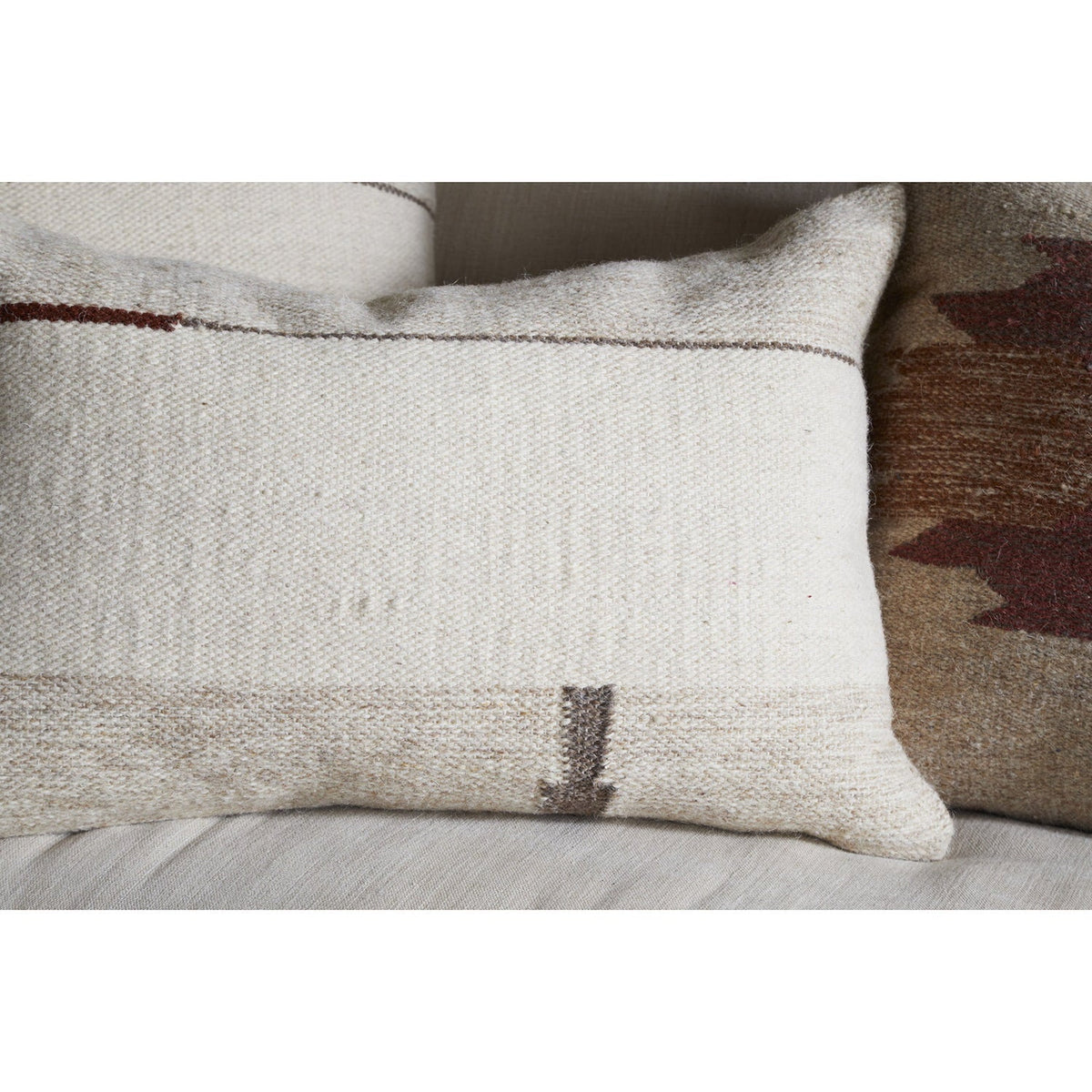 Tamil 60 x 40cm Wool Cushion Cover - Natural