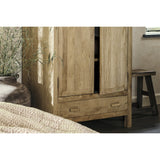 Vivan Grooved Wardrobe - Natural