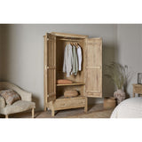 Vivan Grooved Wardrobe - Natural