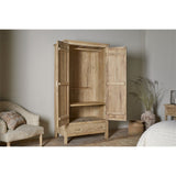 Vivan Grooved Wardrobe - Natural