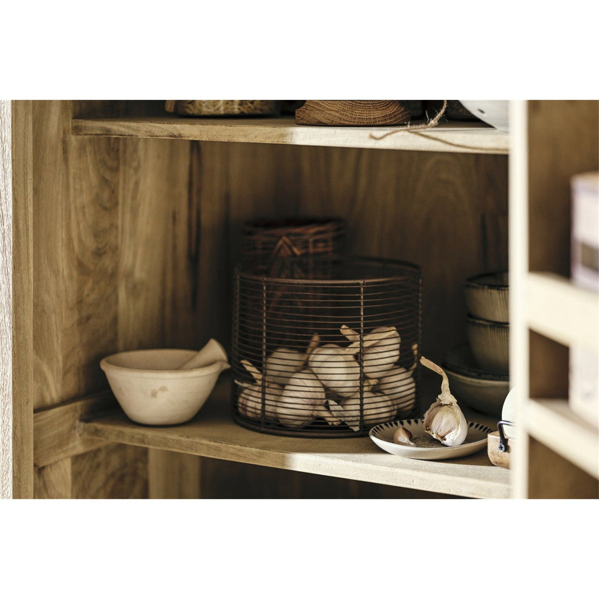 Vivan Grooved Pantry Cupboard - Natural