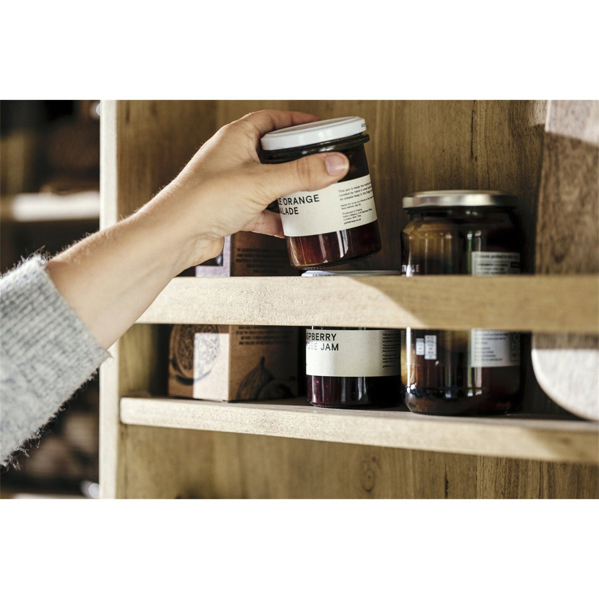 Vivan Grooved Pantry Cupboard - Natural