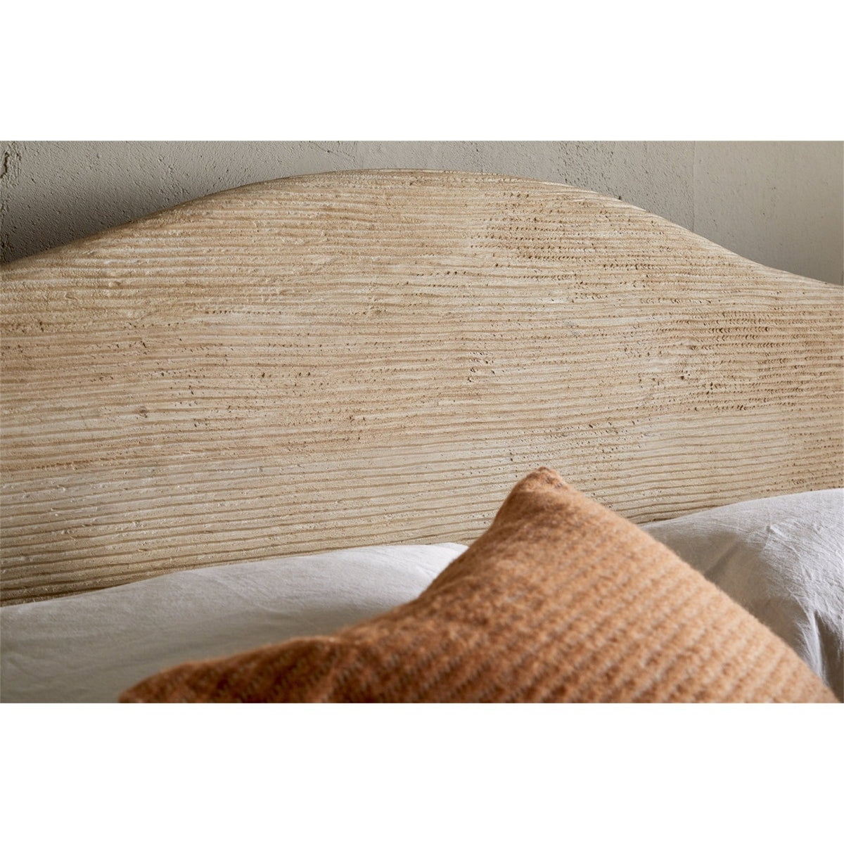 Vivan King Grooved Mango Wood Bed Frame - Natural