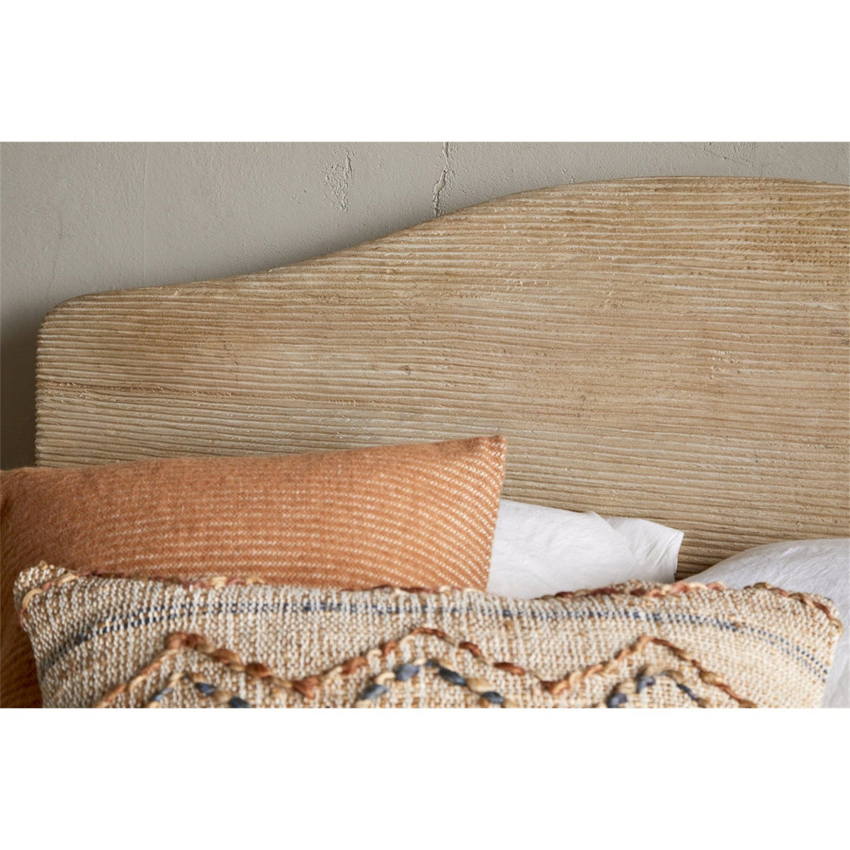 Vivan King Grooved Mango Wood Bed Frame - Natural