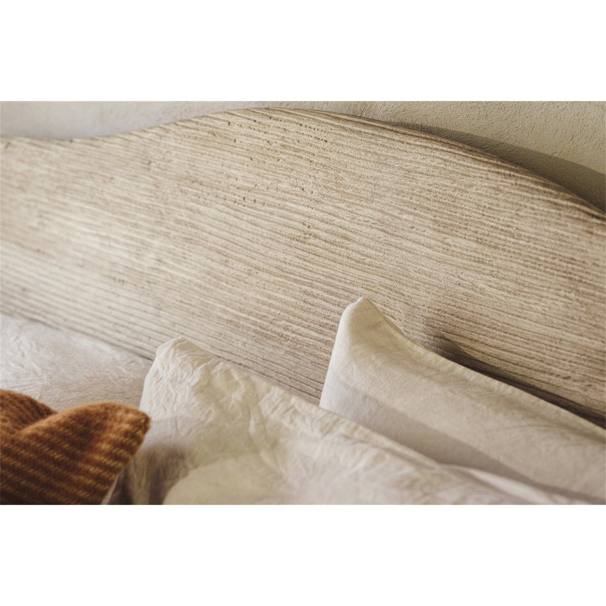 Vivan King Grooved Mango Wood Bed Frame - Natural