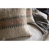Zairya 50 x 50cm Jute Cushion Cover - Natural & Rust