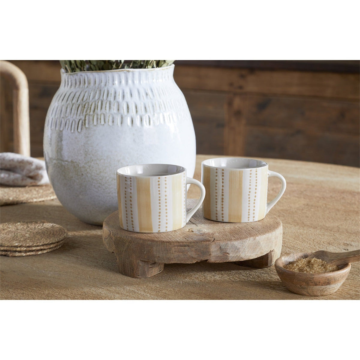Patthar Small Mug - Cream & Sand - Set of 2
