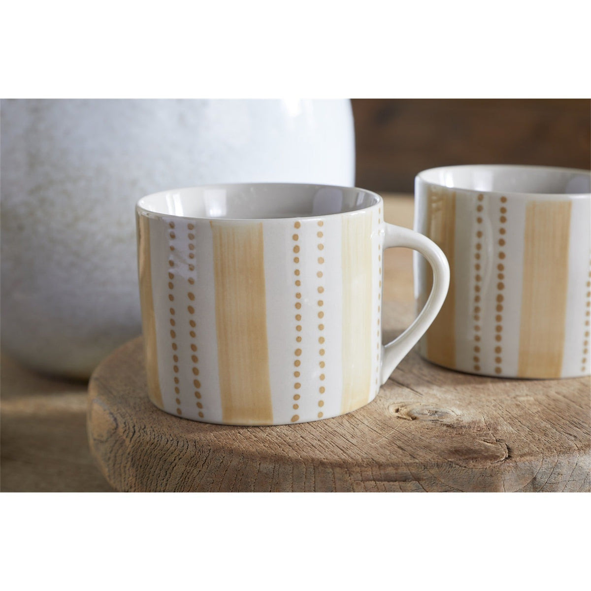 Patthar Small Mug - Cream & Sand - Set of 2