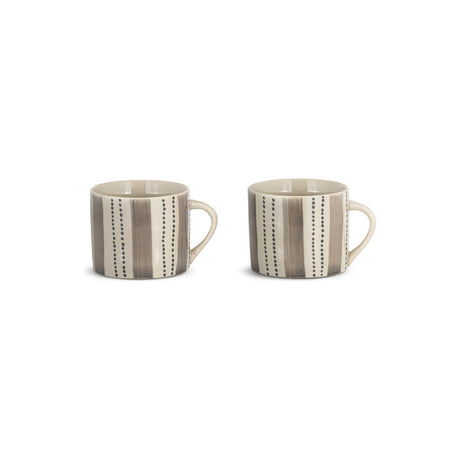 Patthar Small Mug - Cream & Grey - Set of 2