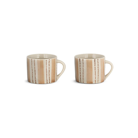 Patthar Small Ceramic Mug - Cream & Clay - Set of 2