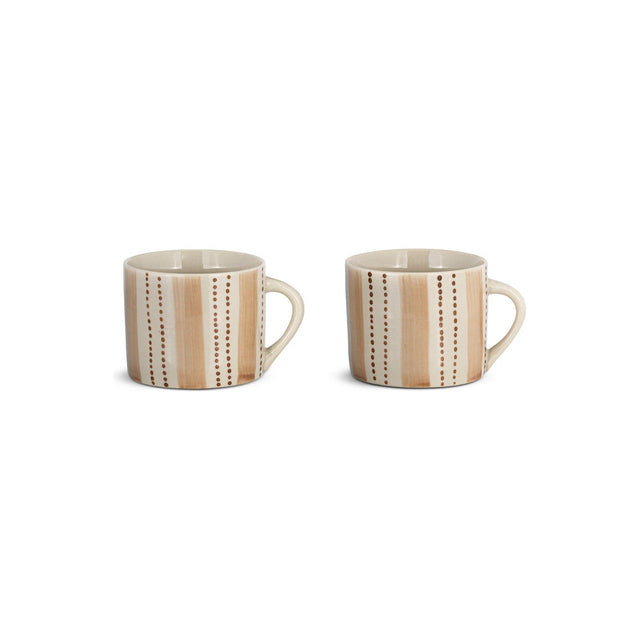 Patthar Small Ceramic Mug - Cream & Clay - Set of 2