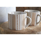 Patthar Small Ceramic Mug - Cream & Clay - Set of 2
