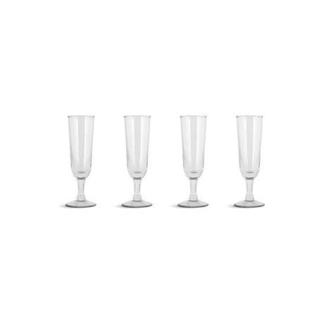 Pani Champagne Glasses - Clear - Set of 4