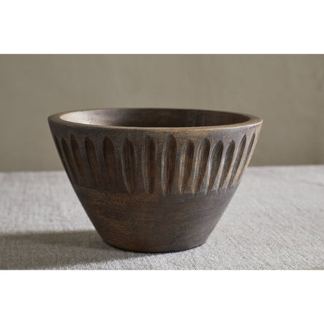 Eisha Small Mango Wood Serving Bowl - Brown