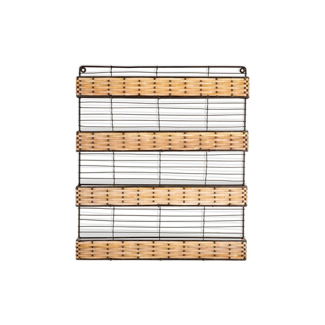 Montali Iron & Rattan Spice Rack - Natural