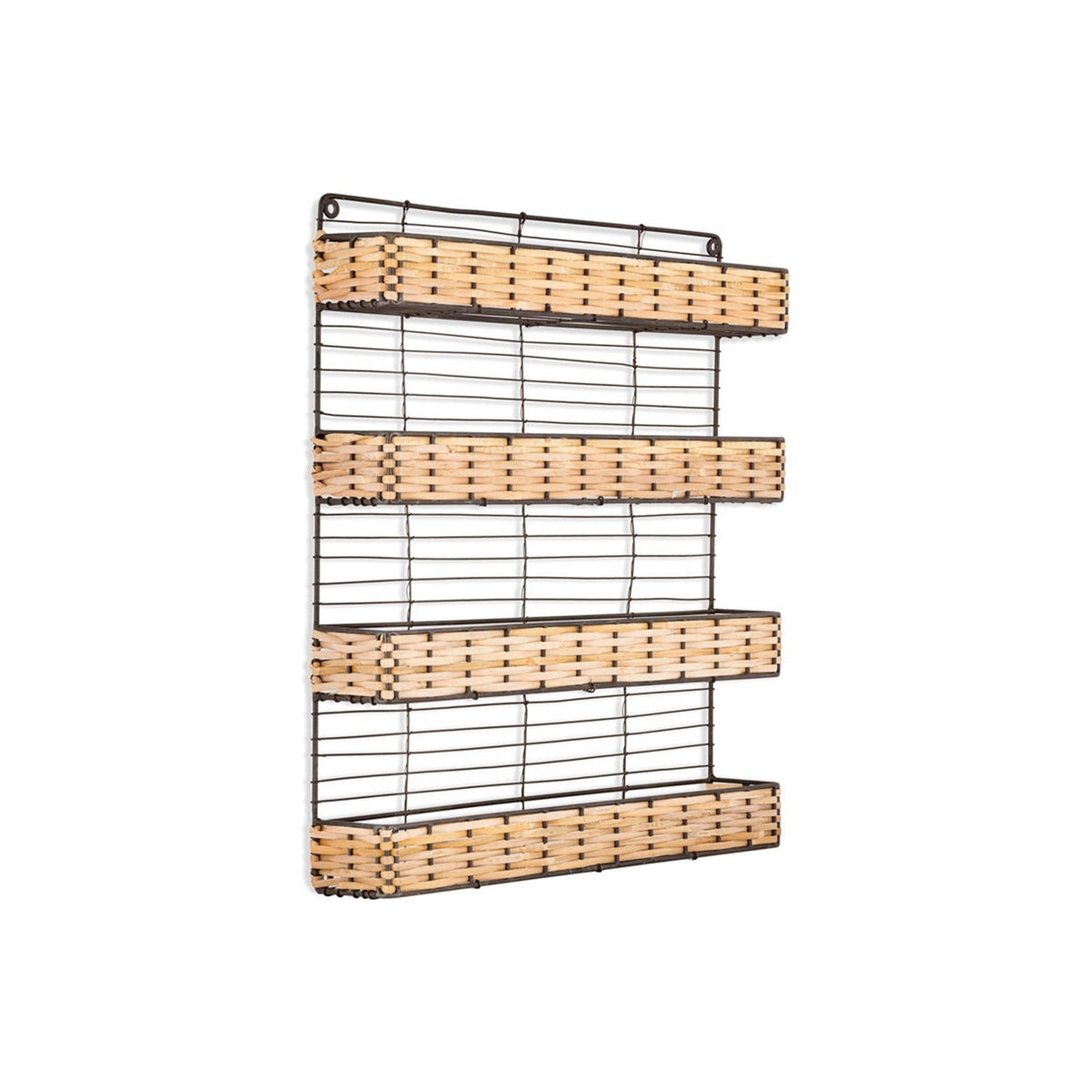 Montali Iron & Rattan Spice Rack - Natural